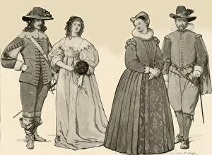 Ladieswear Gallery: Clothing during the Reigns of James I-Charles I 1607-1640, 1903, (1937). Creator: Sophie B Steel
