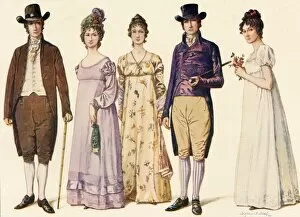 Ladieswear Gallery: Clothing during The Republic Under Washington and Adams, 1790-1800, 1903, (1937)