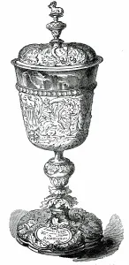 Livery Company Prints: Clothworkers Company's Cup (Pepys's), 1850. Creator: Unknown