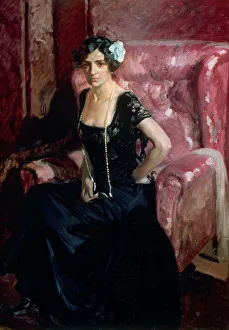Clotilde in an Evening Dress. Artist: Sorolla y Bastida, Joaquin (1863-1923) Clotilde in an Evening Dress. Artist: Sorolla y Bastida, Joaquin (1863-1923)
