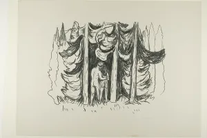 Desert Island Prints: The Cloud, 1908/09. Creator: Edvard Munch
