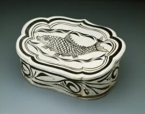 Jin Dynasty Prints: Cloud-Shaped Pillow with Fish, Jin dynasty (1115-1234), 12th / 13th century
