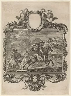 Clotilde Gallery: Clovis and Clotilda, c. 1657. Creator: Stefano della Bella
