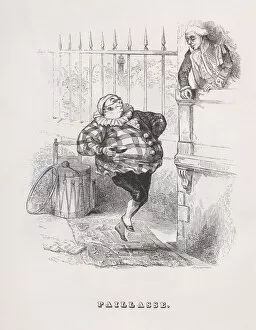 Grandville Collection: Clown from The Complete Works of Beranger, 1836. Creator: John Thompson