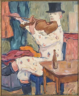 A Clown Playing the Violin, 1915