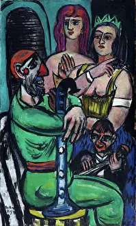 Beckmann Prints: Clown with Women and Little Clown, 1950. Creator: Beckmann, Max (1884-1950)