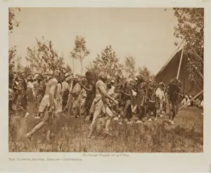 North American Prints: The Clowns, Animal Dance, Cheyenne, 1927. Creator: Edward Sheriff Curtis
