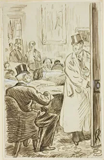 Gentlemans Club Gallery: At the Club, 1870 / 91. Creator: Charles Samuel Keene