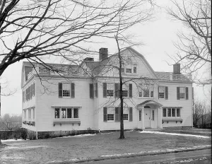William H Prints: Club house, exterior, New York City, between 1900 and 1910. Creator: William H. Jackson