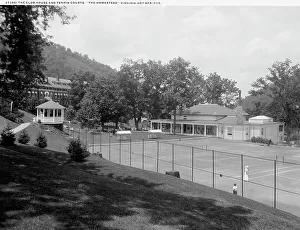 Club House Prints: Clubhouse and tennis courts, the Homestead
