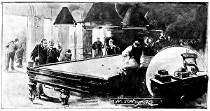 Wilson Prints: In Clubland - No. V: the Travellers Club - in the billiard-room; a game of pool
