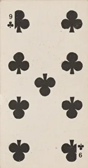 Nine Clubs (black), from the Playing Cards series (N84) for Duke brand cigarettes, 1888