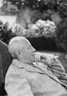Edward W Prints: Clucas, E.W. seated outdoors, 1931 June 14. Creator: Arnold Genthe