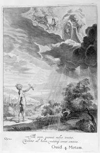 Sunflower Prints: Clytie transformed into a sunflower, 1655. Artist: Michel de Marolles