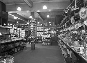 Barnsley Gallery: Co-op store showing a sales receipt transfer system, Barnsley, South Yorkshire, 1955