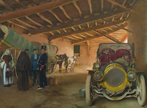 Staging Prints: The Coach House, 1907. Artist: Casas, Ramon (1866-1932)