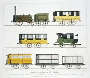 Henry Pyall Prints: Coaches employed on the Liverpool and Manchester Railway, 1831. Artist: Henry Pyall