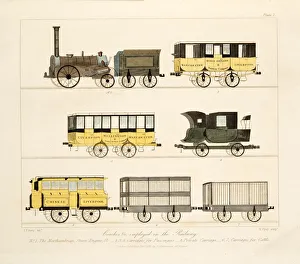 Coaches Employed on the Railway, 1831. Artist: Thomas Talbot Bury