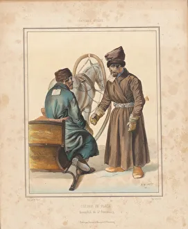 Coachmen in Petersburg, Mid of the 19th cen Creator: Timm, Vasily (George Wilhelm) (1820-1895)