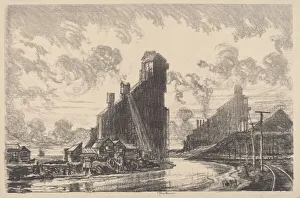 Coalmine Prints: Coal Breaker on the River, 1910. Creator: Joseph Pennell
