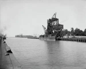 Slag Prints: Coal dumping plant, Conneaut, Ohio, ca 1900. Creator: Unknown