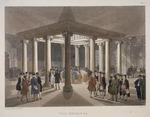 Augustus Charles Prints: Coal Exchange, London, 1808. Artist: Augustus Charles Pugin