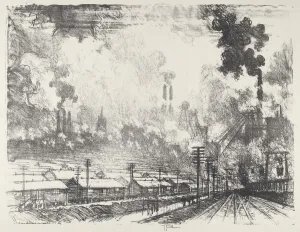 Pennell Joseph Prints: The Coal Mine, 1916. Creator: Joseph Pennell