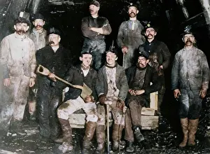 Mining Prints: Coal miners, between c1910 and c1915. Creator: Bain News Service