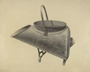 Handle Collection: Coal Scuttle, c. 1938. Creator: Mildred Ford