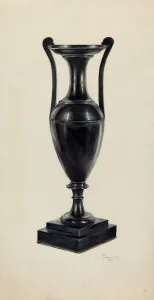 Bowman Charles Prints: Coal Vase, 1938. Creator: Charles Bowman