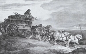 Coal Wagon Gallery: The Coal Waggon [sic.], 1821. Creator: Theodore Gericault