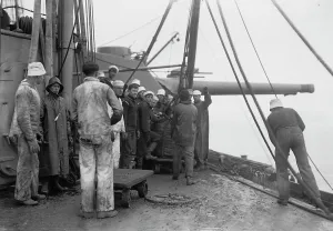 Coaling Louisiana, 4/16/14, 1914. Creator: Bain News Service