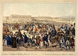 Allied Forces Gallery: The Coalition army enters Paris on March 31, 1814, Early 19th cen.. Artist: Anonymous
