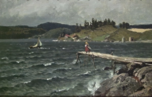 From the Coast of Christianiafjorden, 1875. Creator: Carl Schoyen
