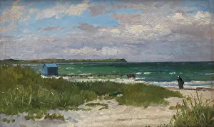 Beach Hut Prints: The coast at Hornbæk, 1866-1915. Creator: Carl Ludvig Locher