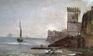Johan Christian Clausen Dahl Prints: Coast near Posillipo, 1821. Creator: Johan Christian Dahl