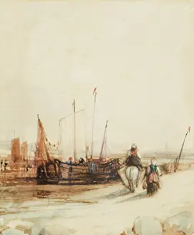 Fisherfolk Prints: A Coast Scene, 1850-1864. Creator: William Dyce