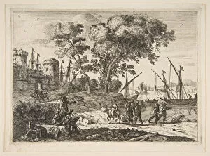 Lorrain Collection: Coast Scene with an Artist, ca. 1638-41. Creator: Claude Lorrain