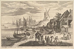 Cloudy Gallery: Coast Scene with a Windmill.n.d. Creator: Aegidius Sadeler II