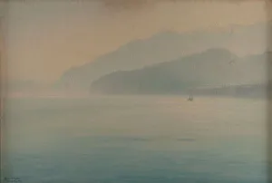 Brokman Henry Prints: Coast of Sorrento, blue and silver, 1913. Creator: Henry Brokman