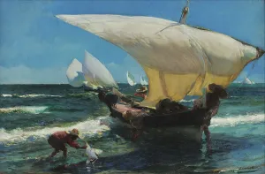 Fishermen Prints: On the Coast of Valencia, 1898. Creator: Sorolla y Bastida, Joaquin (1863-1923)