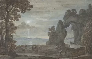 Reflected Collection: Coast View with Perseus and the Origin of Coral, 1674. Creator: Claude Lorrain