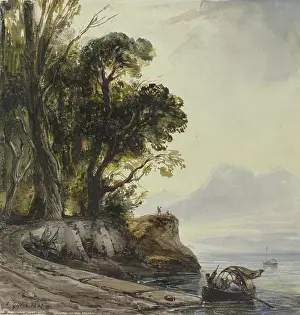 Waters Edge Prints: Coastal landscape, 1835. Creator: Theodore Gudin