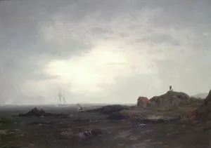 Nordic Prints: Coastal Landscape, 1861. Creator: Amaldus Nielsen