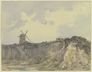 Cliffs Prints: Coastal landscape of Bonne Nuit Bay, 1881. Creator: Ernst Morgenstern