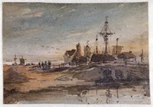 Guildhall Library Art Gallery: Coastal Scene, c1798-1842. Artist: John Varley I