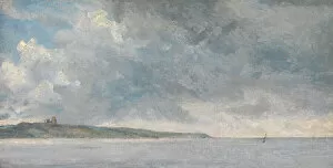 Cloudscape Gallery: Coastal Scene with Cliffs, ca. 1814. Creator: John Constable