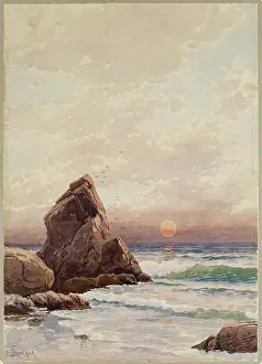 Coastal Scene, Sunset, between 1860 and 1908. Creator: Alfred Thompson Bricher