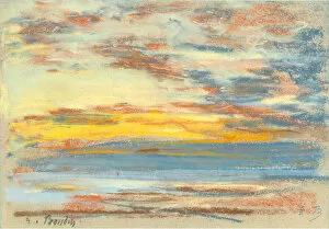 Boudin Collection: Coastline and sky, c. 1890. Creator: Boudin, Eugene-Louis (1824-1898)