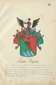 Orava Gallery Prints: Coat of arms of the Bajz family, 1904-1910. Creator: Adolf Medzihradsky